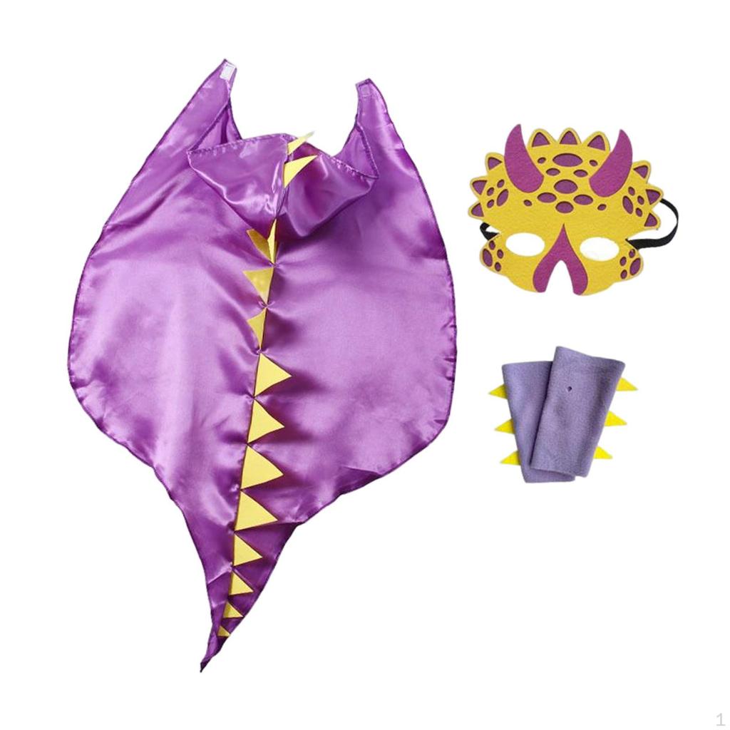 Dragon Costume Cartoon Cloak Fantasy Clothing with Hat Cosplay Toy Dinosaur for