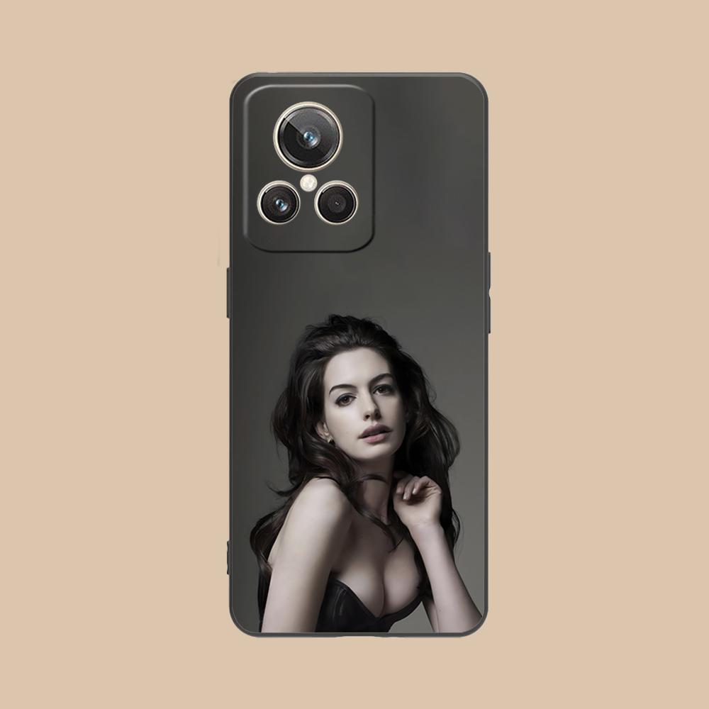 Чехол для мобильного телефона Anne Hathaway для Realme 15 14 13 12 11 10 9 Pro Plus T i Lite 5G Цветной печатный чехол для мобильных телефонов Красивый