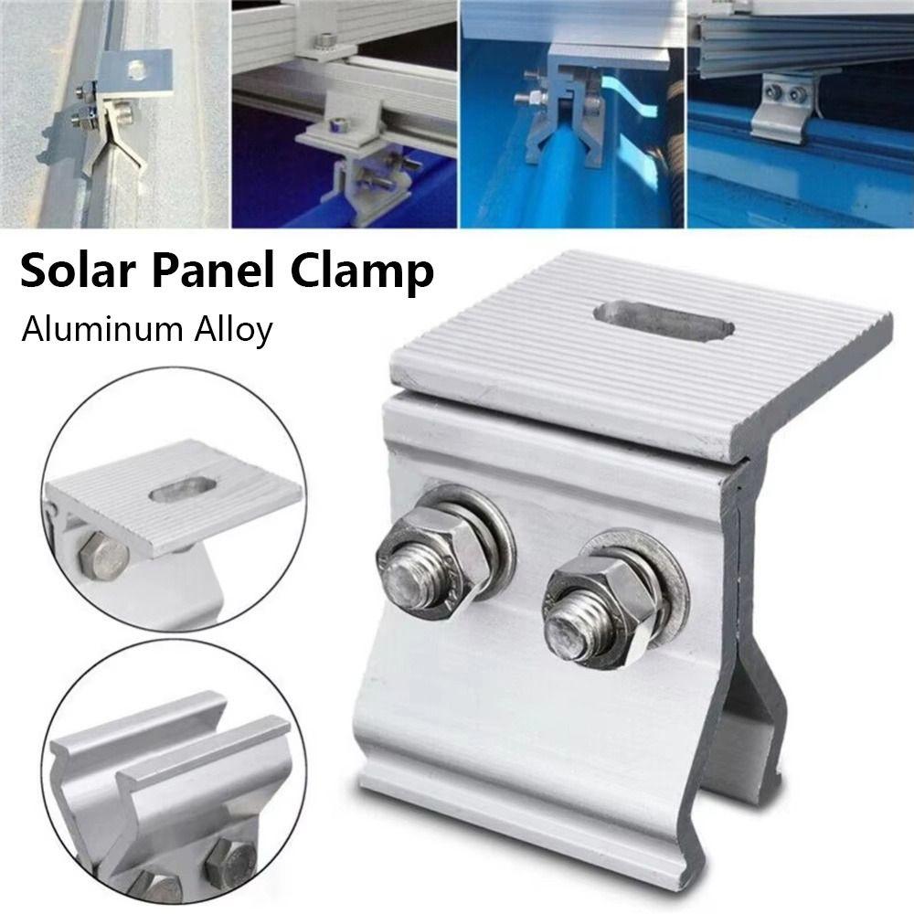 1Pcs Aluminum Alloy Solar Panel Clamp Anodized Roof Mounting Bracket for Metal Roof House RV Boat