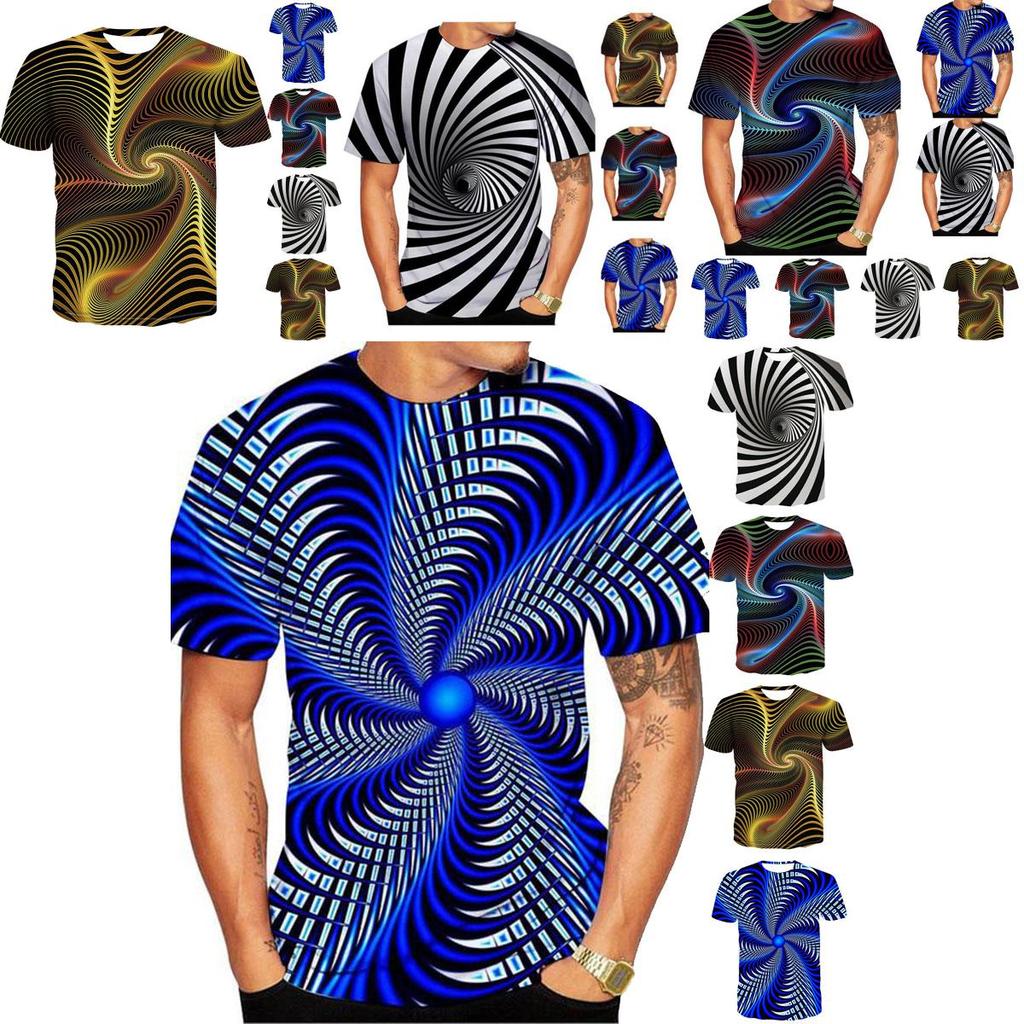Vivid Funny Hypnosis 3d T-shirt With Psychedelic Colorful Print For Men And Women