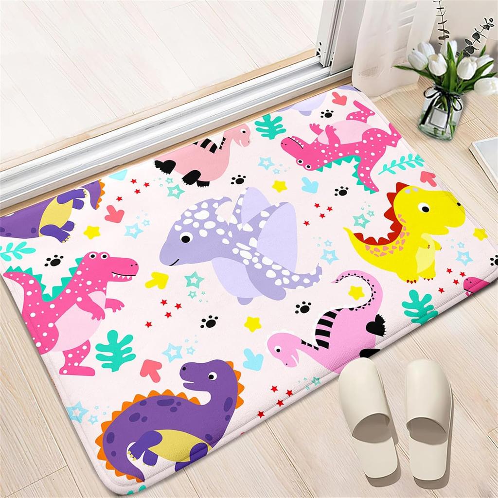 Cartoon Dinosaur Area Rugs Dino Carpet Non Slip Dinosaur Floor Mat for Playroom Classroom Kidroom Decor Children's Crawling Mat