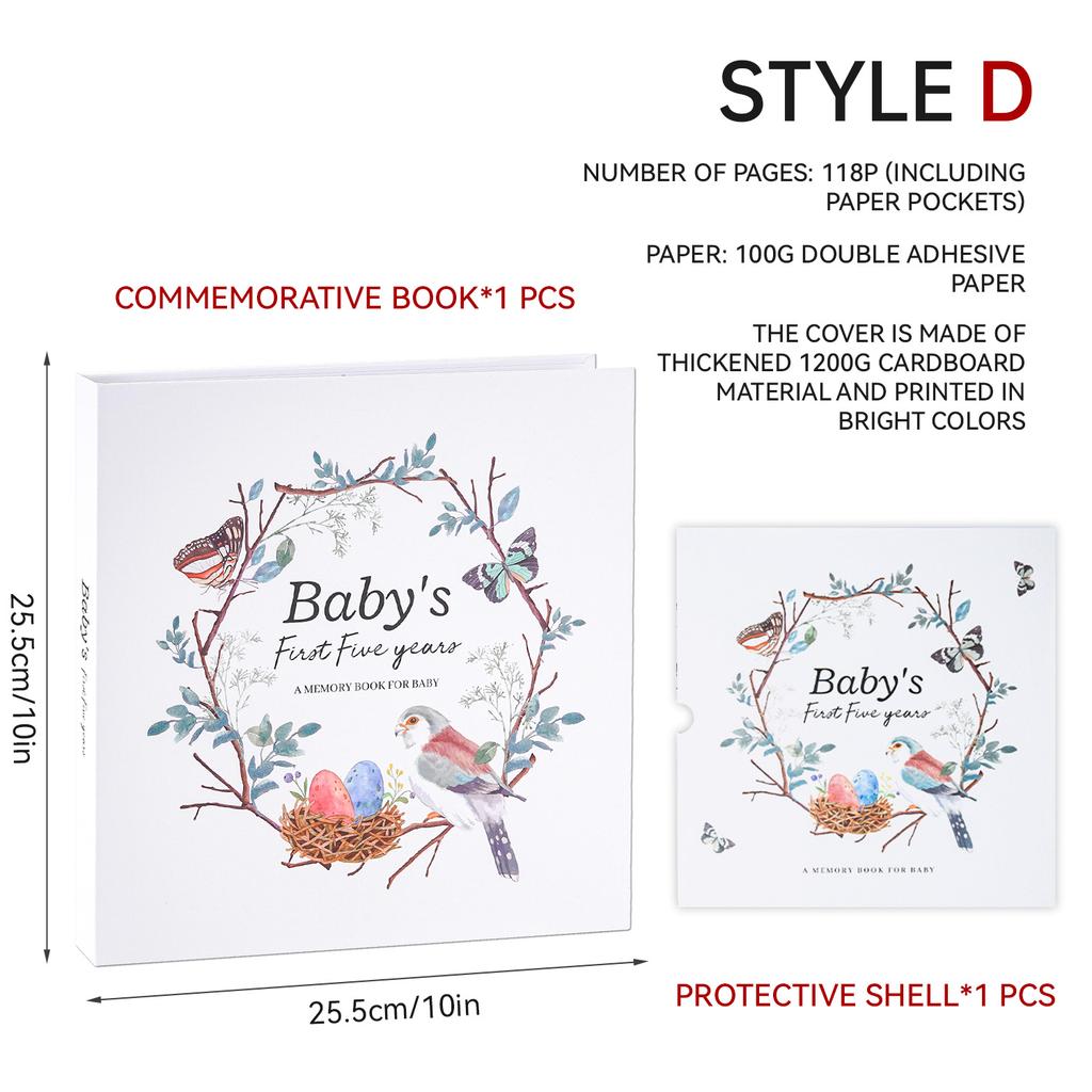 Детская книга памяти о беременности Сделай сам Семейная книга записей о росте детей Фотоальбом Первый год Альбом для скрапбукинга Книга памяти для новоиспеченных родителей