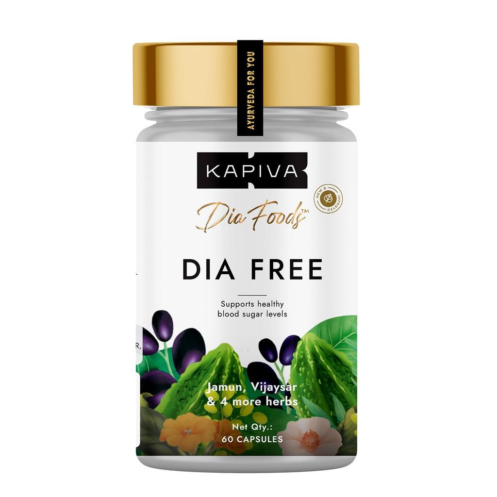 Kapiva Dia Free Ayurvedic Capsules For Daily Metabolic Wellness Energy Balance And Herbal Nutrition Support Pack Of 1 60 Capsules