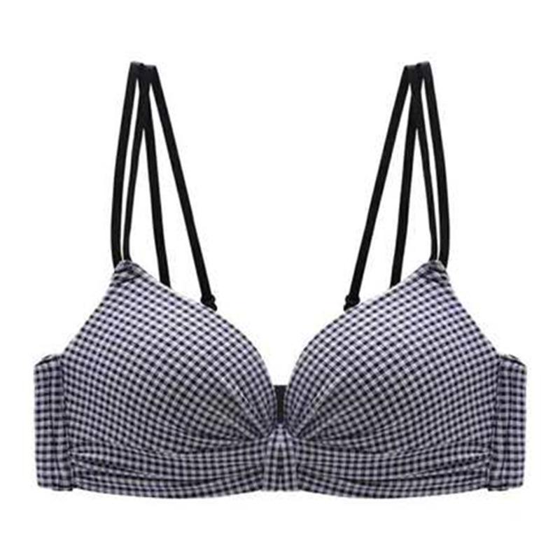 Cross Back Push-Up Bra for Young Women - Seamless, Wire-Free, and Thickened for Small Busts