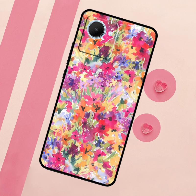 Яркий Цветочный Рисунок Арт Для Realme 15 Pro 10 11 12 13 14 Pro Plus GT7 C67 C65 C63 C61 C55 C53 C51 C35 C71 C75 Чехол