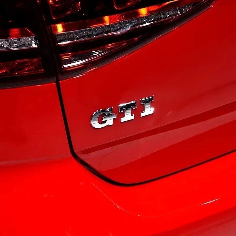 AABIK1 Metal GTI Logo Car Rear Trunk Emblem Side Sticker for Volkswagen VW Golf 4 5 6 7 8 Polo Jetta Tiguan Passat