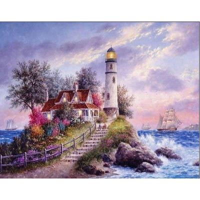 Рамка Алмазная Картина Пейзаж Мозаика Вышивка Крестом Алмазная Вышивка Картина Стразы Настенный Декор Искусство