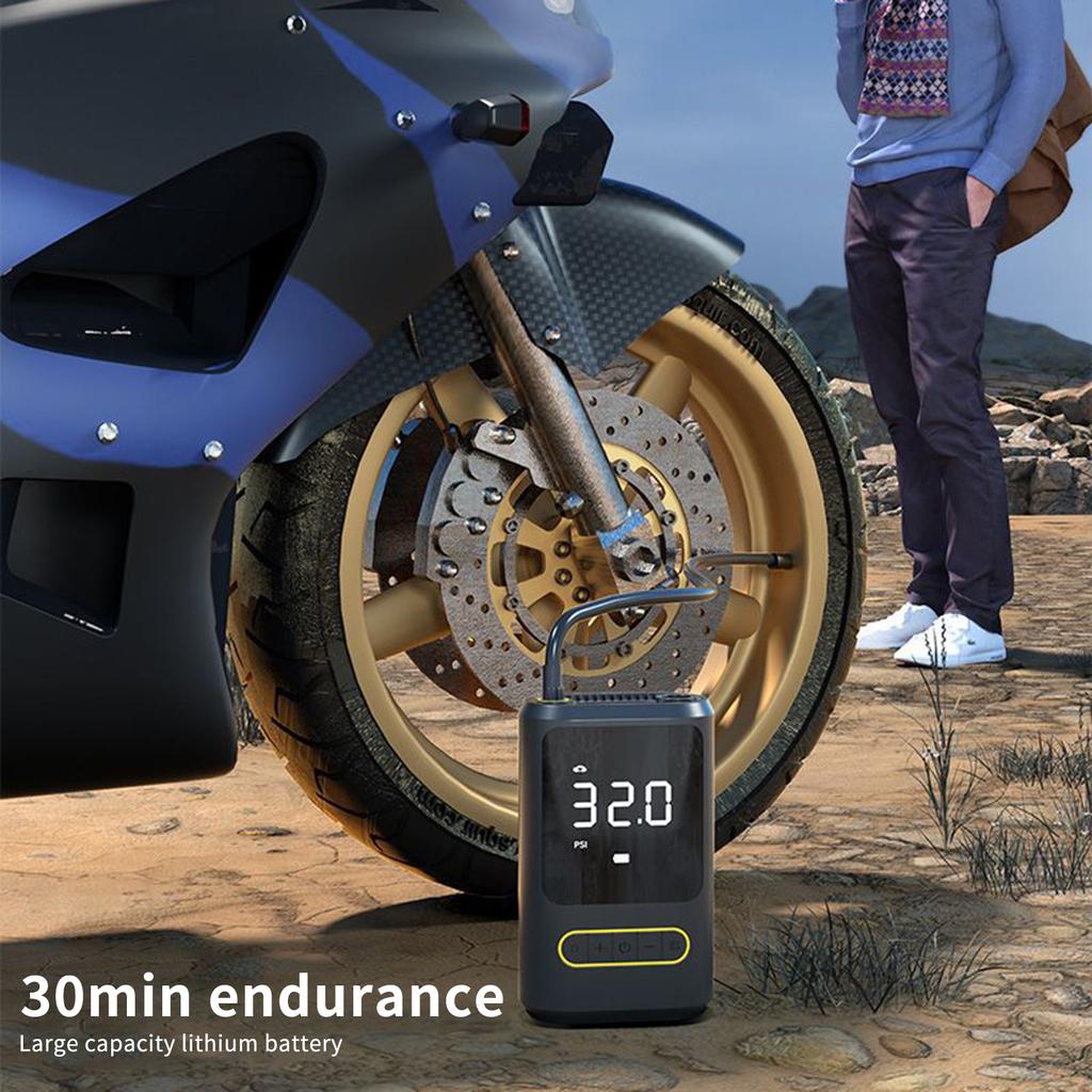 Portable Cordless Air Compressor USB Rechargeable Car Tire Inflator Power Bank Air Pump 150PSI with