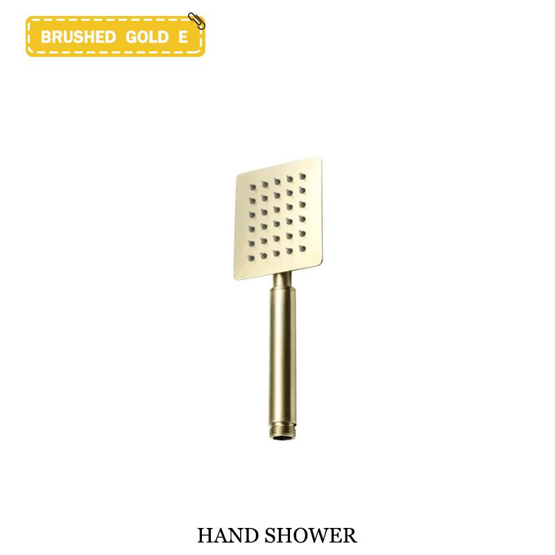 Ручная душевая лейка из матового золота с настенным креплением из латуни, ручной душ из нержавеющей стали, шланг 1,5 м, аксессуары для ванной комнаты
