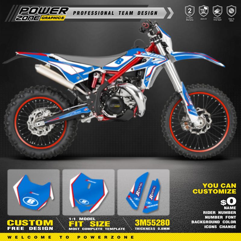 PowerZone For BETA Xtrainer Custom Team Graphic Decal & Sticker Kit For Beta Xtrainer 2020 2021 2022 X 008