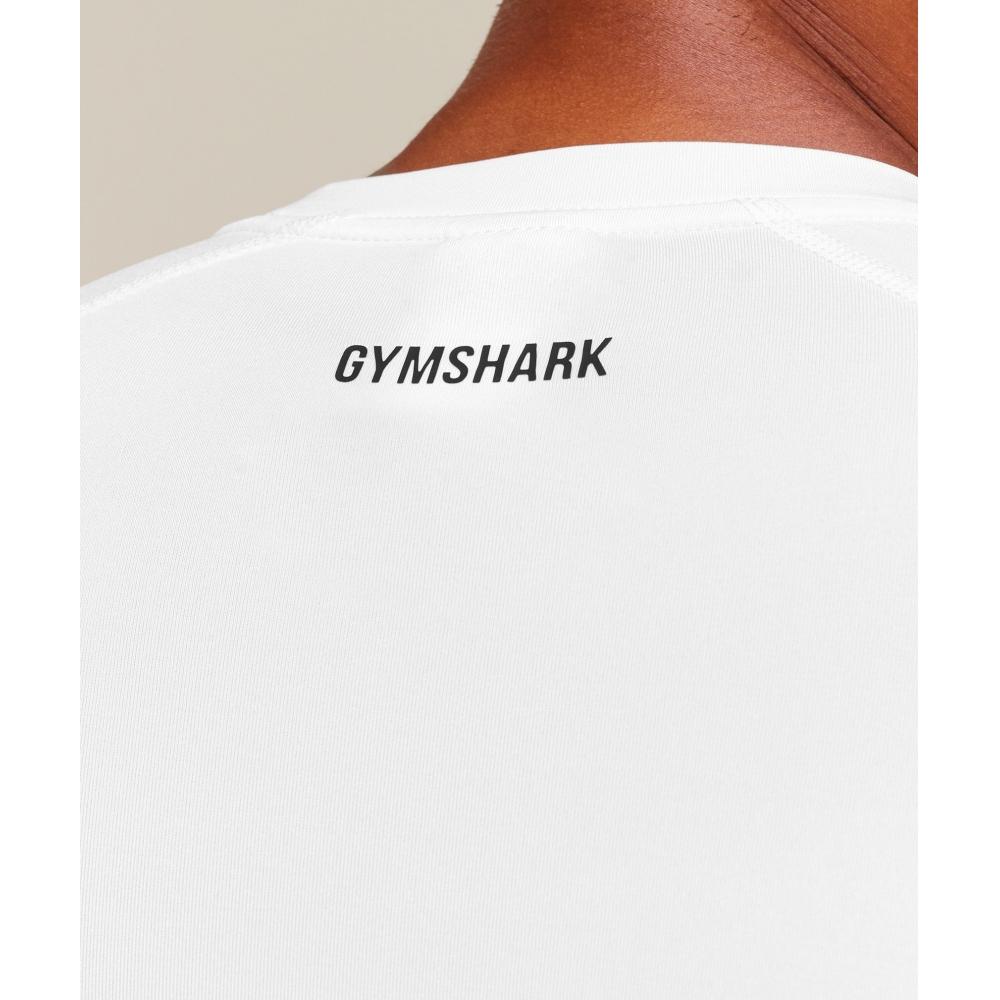 Gymshark Футболка базового слоя Element белая A2b4c Wb57
