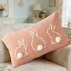 Square/Rectangular Easter Bunny Pillow Cover Plush Pillowslip Cartoon Throw Pillow Cover  Holiday