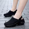 Women's Large Size Mesh Shaking Slippers Summer Casual Two Sides Wear Sandals Shoes 35-43