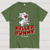 The Killer Bunny Unisex 100% Cotton Summer Casual Cool Loose T-Shirt