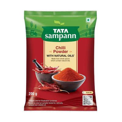 TATA Sampann Порошок чили с натуральными маслами 200г, порошок лал мичхи для приготовления