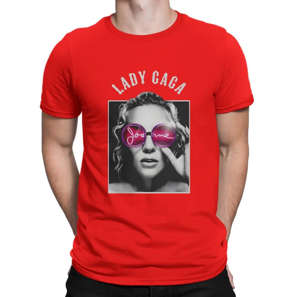 L-Lady Gaga Newest TShirt for Men Pop Round Collar Pure Cotton T Shirt Personalize Gift Clothes Tops
