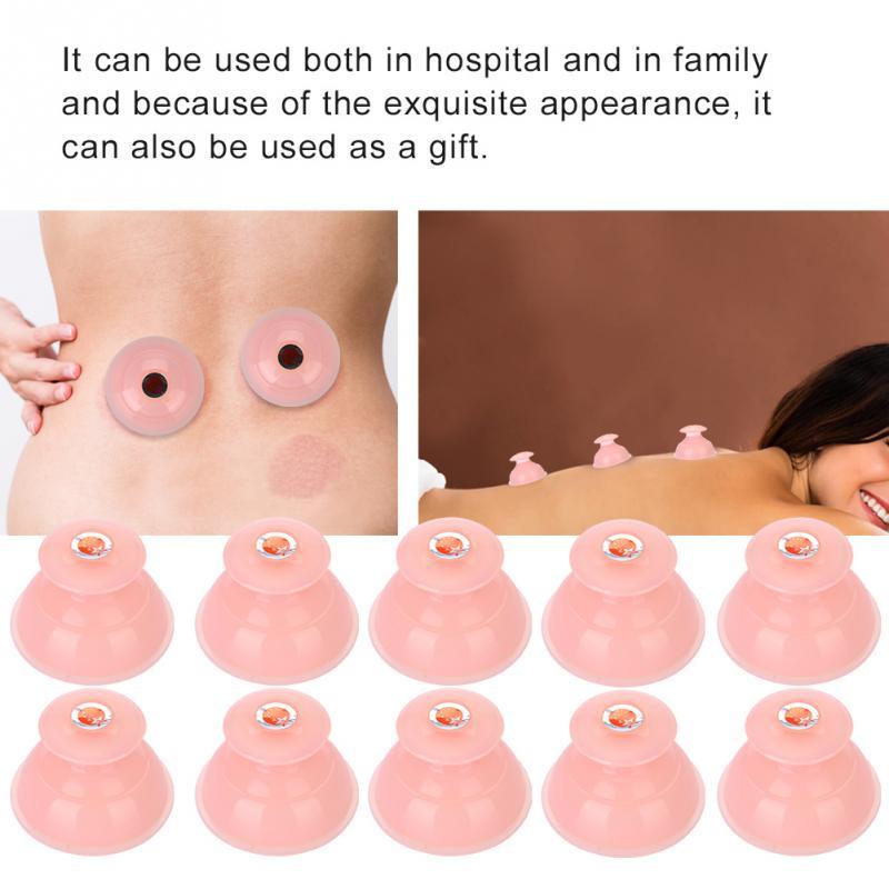 8 шт. силиконовые банки для массажа, вакуумная аспирация, набор баночных банок для ухода за телом