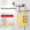 Новый навесной замок из цельной латуни, кодовый пароль, секретный код для шкафчика в спортзале, спортивного ограждения, ящика для инструментов, ворот, кейса, засова для хранения