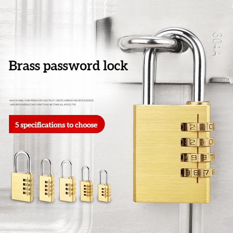 Новый навесной замок из цельной латуни, кодовый пароль, секретный код для шкафчика в спортзале, спортивного ограждения, ящика для инструментов, ворот, кейса, засова для хранения