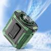 Portable Waist Fan USB Rechargeable Hands-Free Cooling Neck Fan 3600mAh Personal Fan Waist Clip Fan for Outdoor Camping Travel