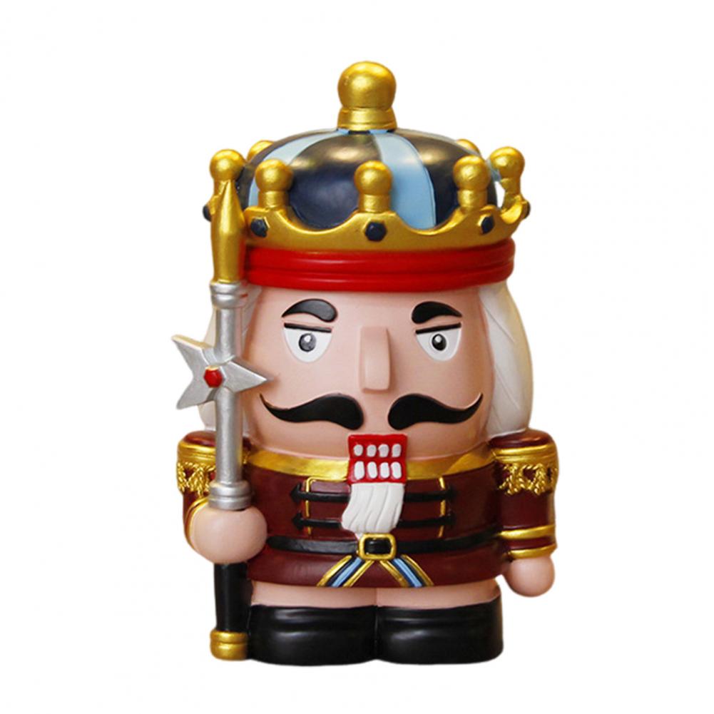 Nutcracker Soldier Money Box Resin Nutcracker Soldier Coin Bank for Saving Seasonal Cheer Multifunctional for Holiday for Kids