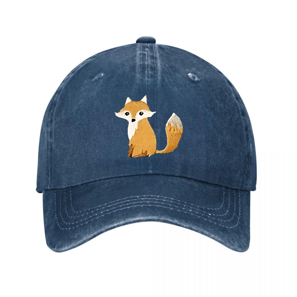 Black Baseball Cap With Fox New Vintage Washed Cotton Baseball Cap Parent Kids Sun Hats