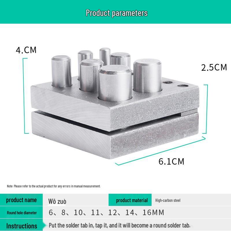 Manual Stamping Die for Jewelry DIY: Round & Irregular Shape Punch Tool for Gold & Silver Discs