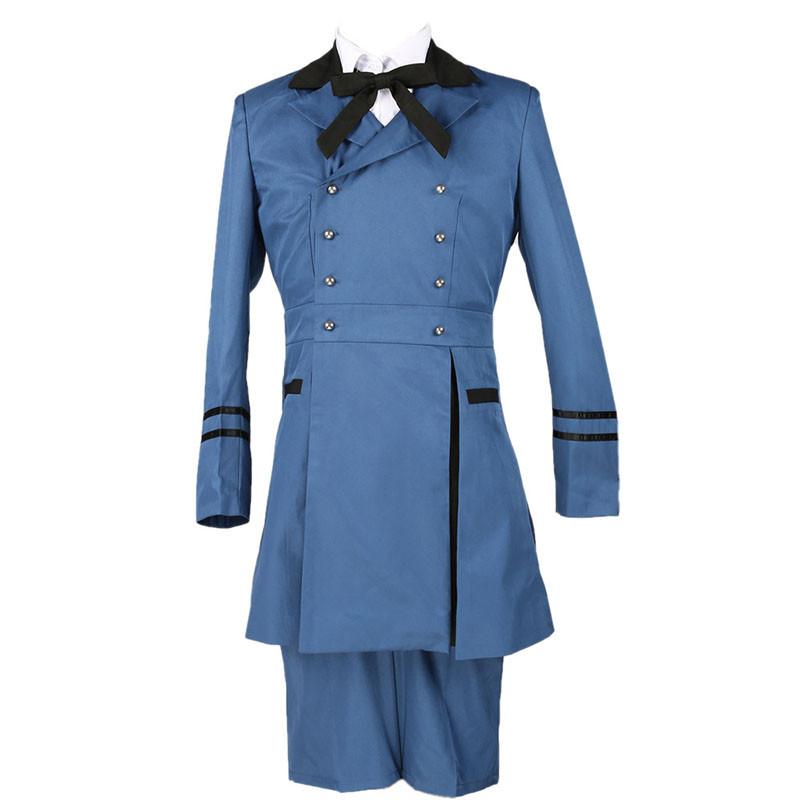 Стильный сине-белый костюм Сиэля Фантомхайва для косплей-мероприятий унисекс
