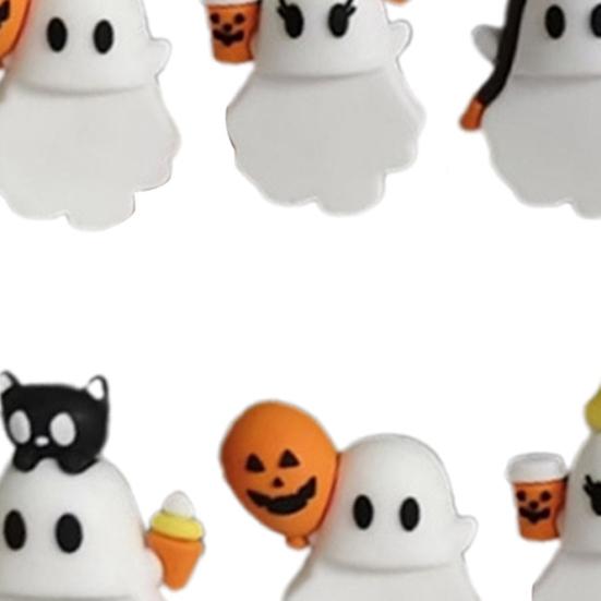 Halloween Ghost Phone Buddy Mini Ghost Figures Adhesive Phone Accessory Cute Stick-On Ghost Phone Topper for Smartphone Desk Decor