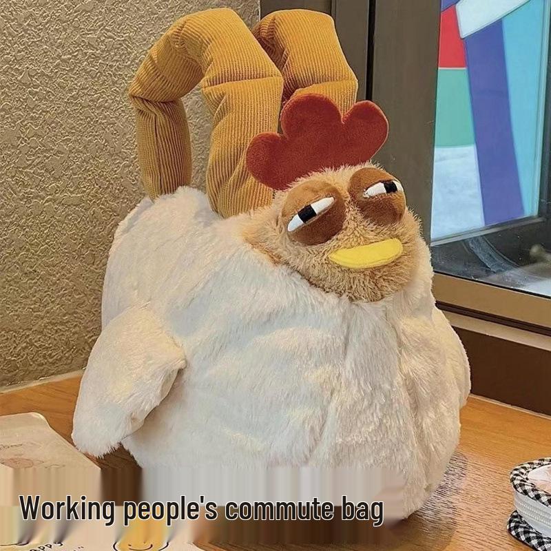 Милая мультяшная плюшевая сумочка и косметичка в виде кукушки