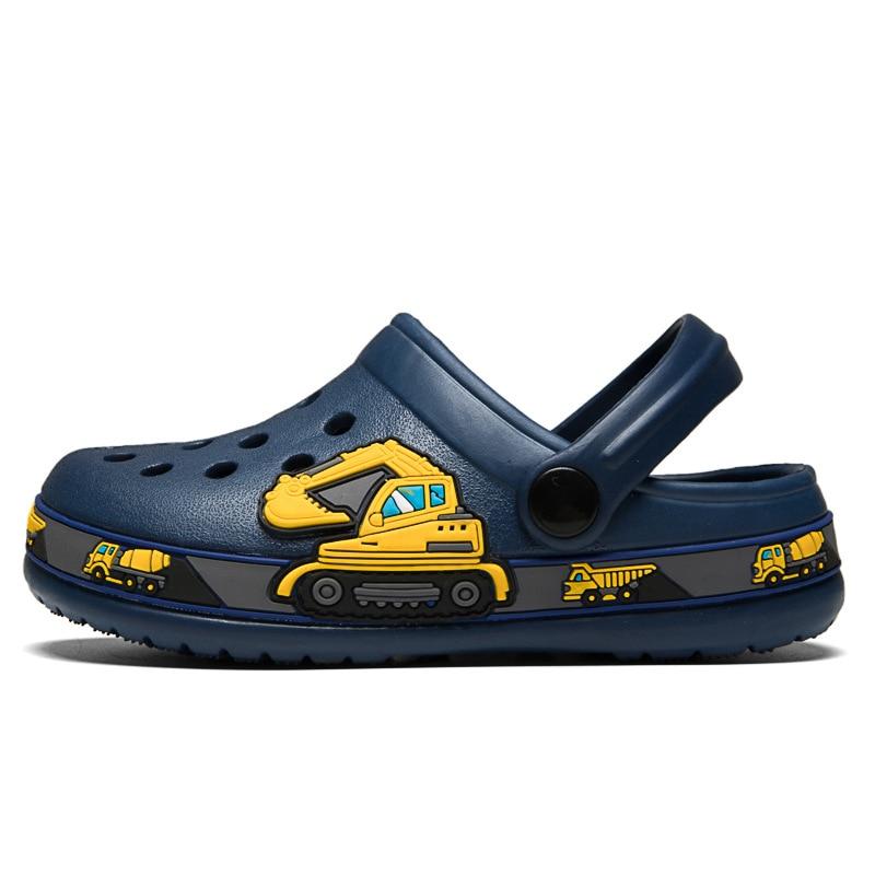 TWINFLAMES New Kids Unicorn Dinosaur Garden Shoes Beach Flat Sandals Slippers Child Sandals Anti Skid Slipper Summer Hole Shoes