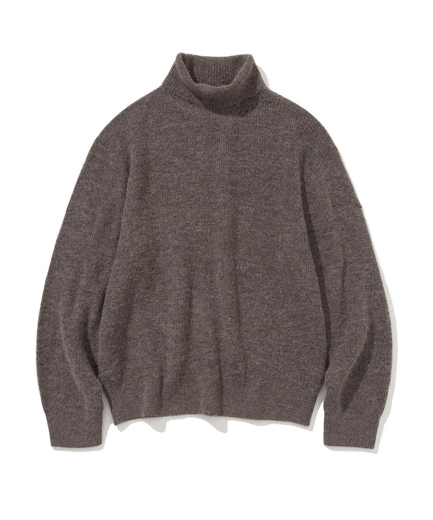 UNIFORM BRIDGE Alpaca Turtle Neck Knit Charcoal Brown