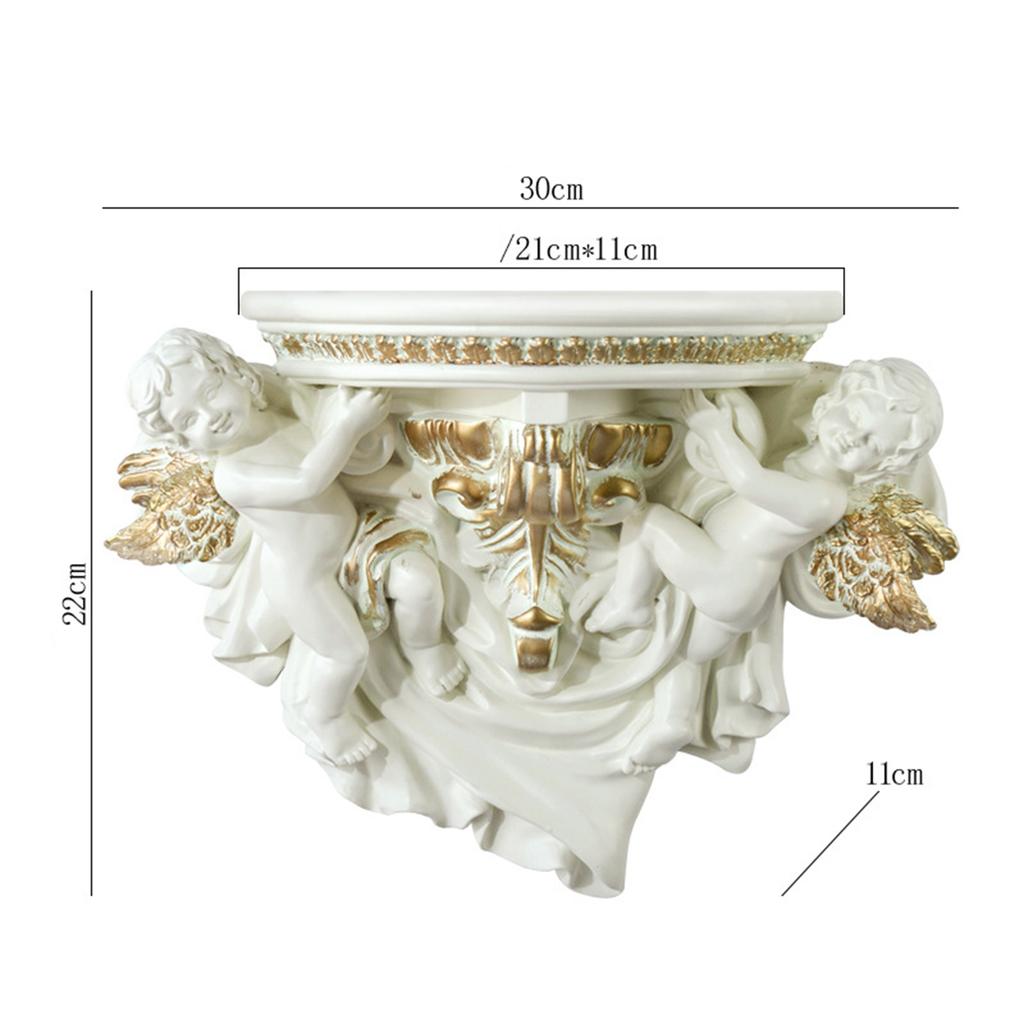 European Style Angel Decorative Wall Shelf Display Creative Resin Wall Decor for Home TV Wall Decoration Crafts Shelf Partition