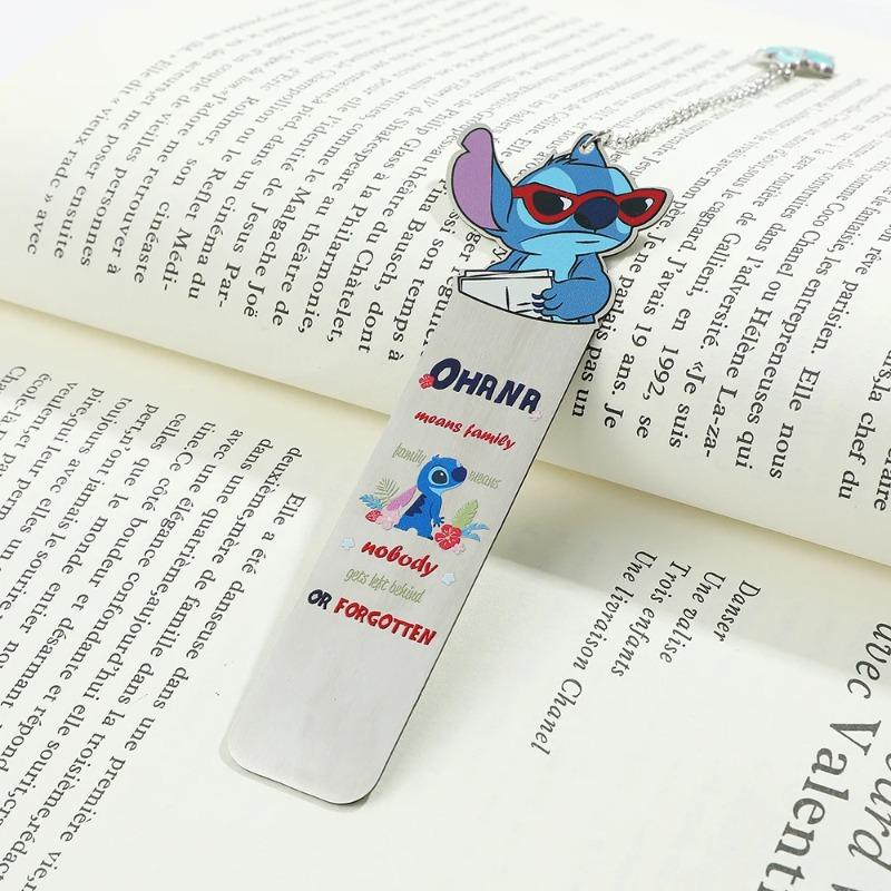 Disney Аниме Мультяшные Закладки Стич для Любителей Книг Книжные Аксессуары Металлические Закладки Дисней для Фанатов Коллекционные Канцелярские Принадлежности