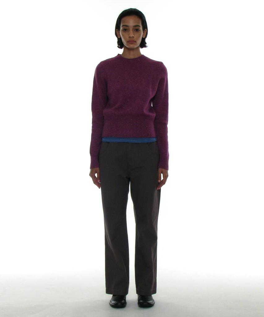 PARTIMENTO WOMEN Double Waist Chino Pants_Charcoal