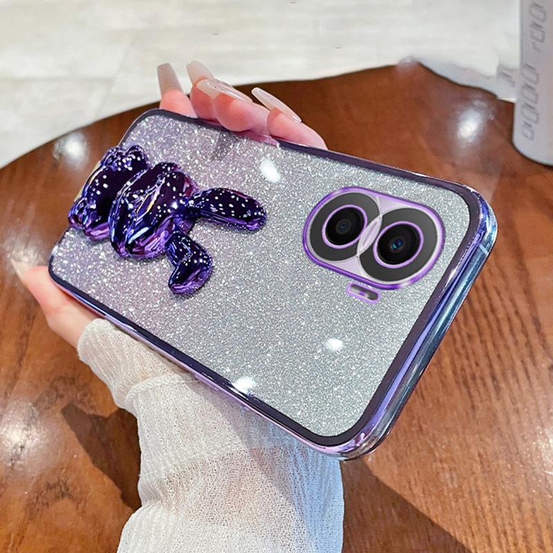 For Honor X40i 5G Shockproof Case Cute Rabbit Anti-Drop Kickstand Phone Cover