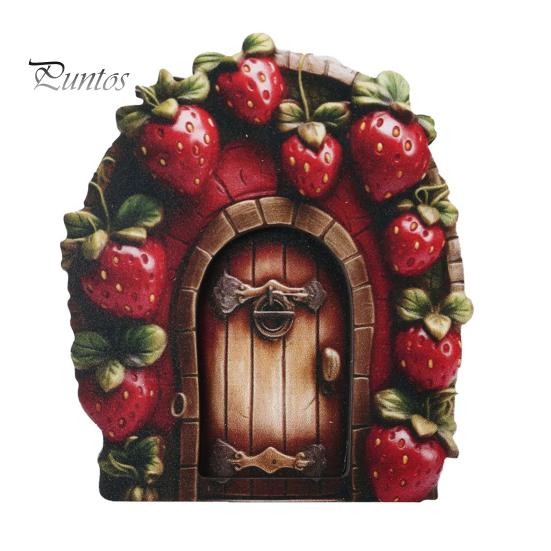 Деревянная волшебная садовая дверь-эльф, украшение для улицы, миниатюрный эльф, украшение для двери, сказочный мир, крошечная фигурка для двери дома, скульптура