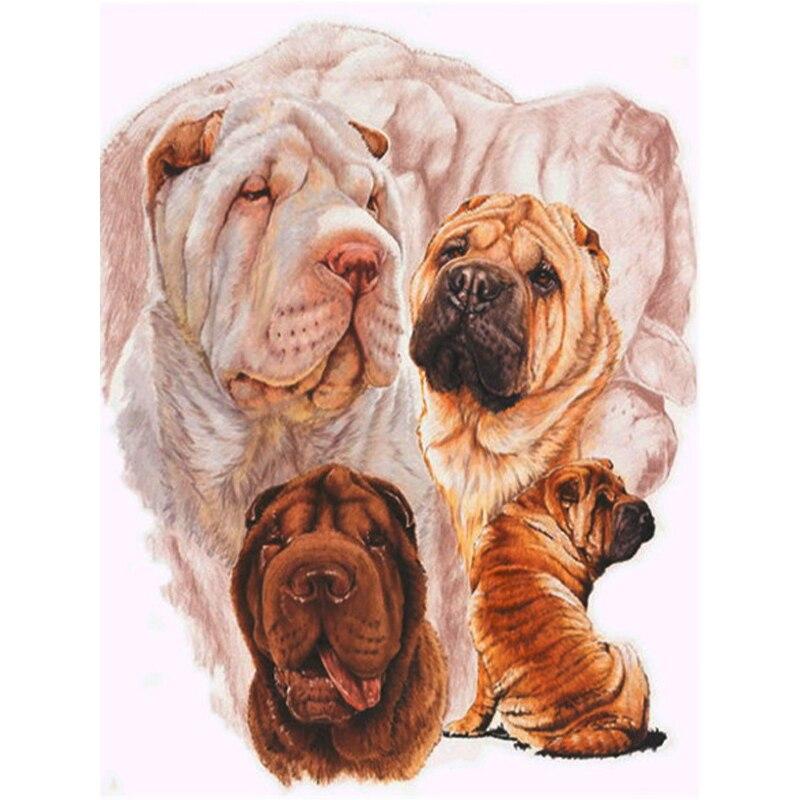 Новый DIY 5D Алмазная вышивка с изображением собаки, вышивка крестиком, пейзаж, алмазная живопись, полная квадратная круглая дрель, мозаика, домашний декор, подарок