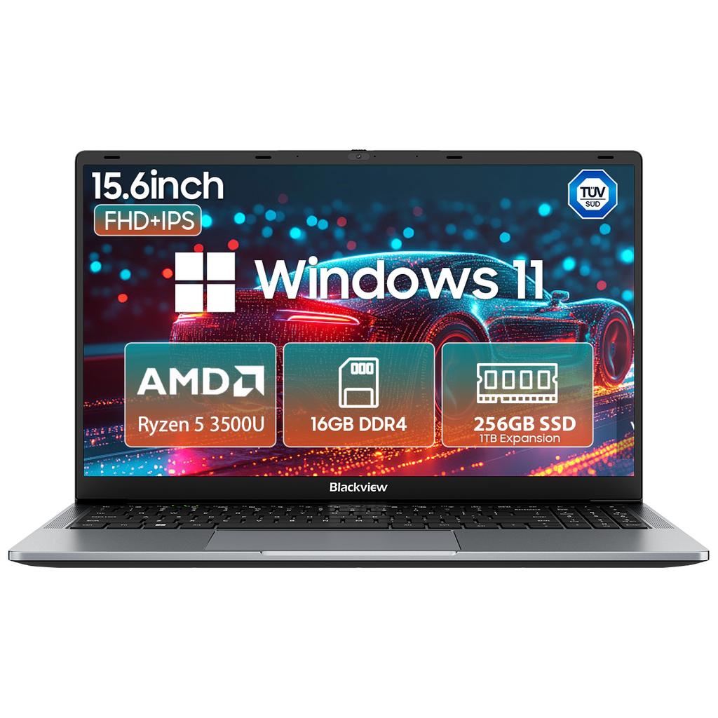 Blackview Ноутбук Acebook 6 с AMD Ryzen 5 3500U, 16 ГБ ОЗУ, 256/512 ГБ SSD, встроенная графика, Windows 11 Home, 180°