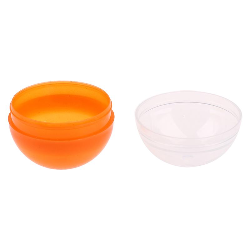 100Pcs Plastic Empty Toy Vending Capsules Half Clear Half Color Round Ball