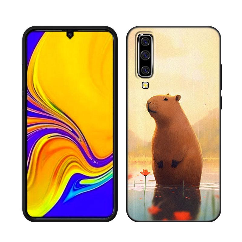 Cute Cartoon Capybara Case For Samsung A13 A22 A24 A32 A23 A25 A34 A35 A52S A53 A54 A55 A73 5G A12 A14 A15 A31 A33 A50 A51 A72