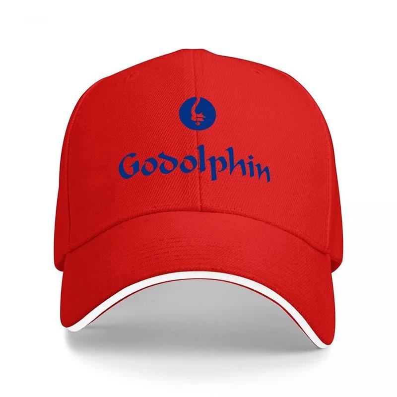 Черная Бейсболка с Вышивкой Логотипа Godolphin, Синими Буквами и Белой Отделкой, Классический Стиль, Регулируемая Посадка для Взрослых