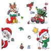 Christmas Decoration Window Stickers Cartoon Elk Santa Claus Snowman Xmas Mirror Stickers Merry Christma Sticker New Year