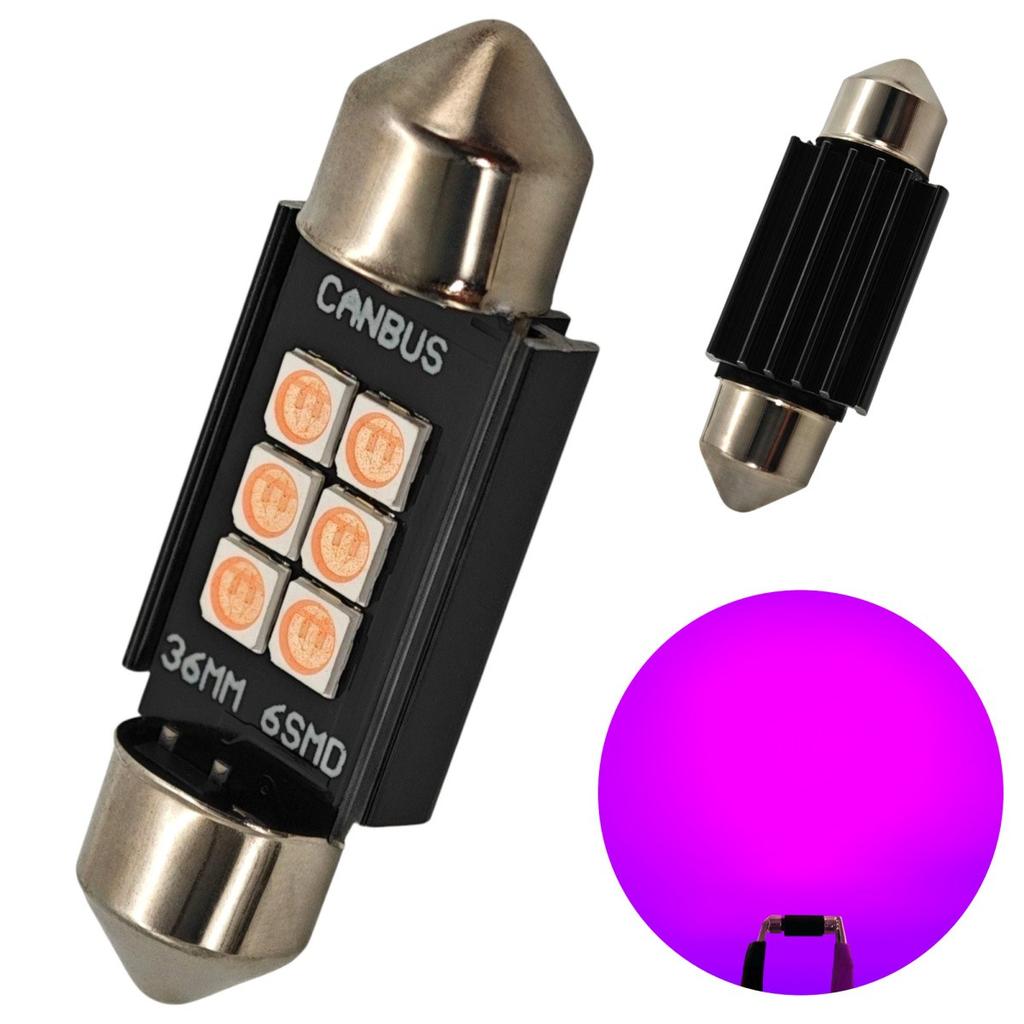 C5W żarówka LED SV8.5 12-24V CANBUS 36mm - Różowy Off-Road