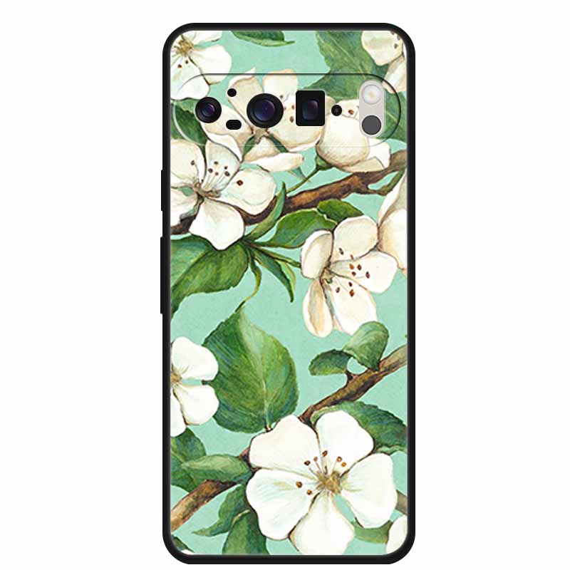 3D Тисненая Крышка Для Google Pixel 9 Pro XL / Pixel 9 Pro / Чехол Pixel 9 Цветочный Рельеф Мягкий Силиконовый Чехол Для Google Pixel 9