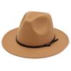 Британский шерстяной цилиндр Новый трансграничный ретро-цилиндр с маленьким ремешком Джентльменская фетровая шляпа Модель Танцевальное выступление Джазовая шляпа