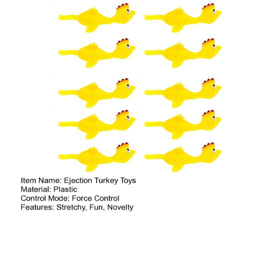 10Pcs Chicken Catapult Party Toys Stretchy Rubber Fun Gifts Favors Novelty Toys Ejection Turkey for Kids