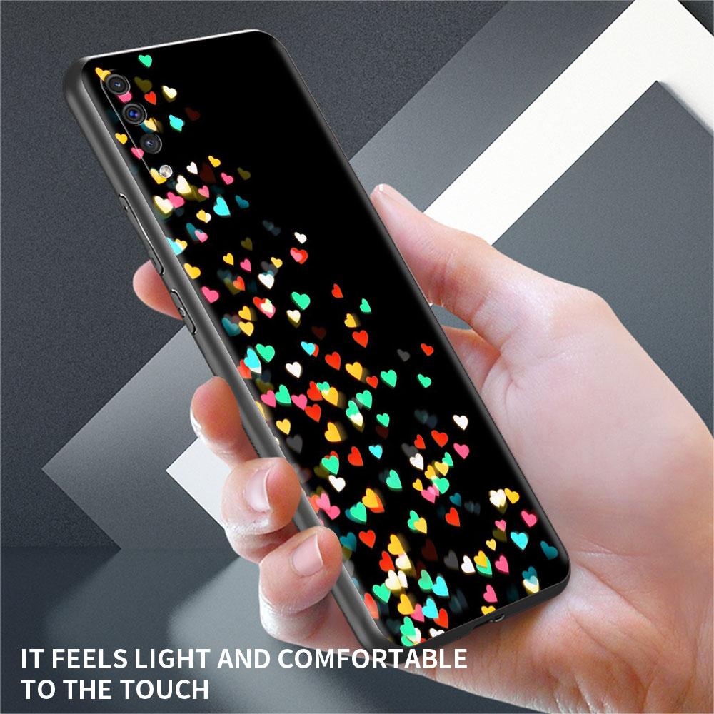 Чехол LOVE Heart для Samsung Galaxy A50 A70 M52 A30 A20s A20e A10 A40 A10s M51 M31 M30s M13 5G черный чехол для телефона