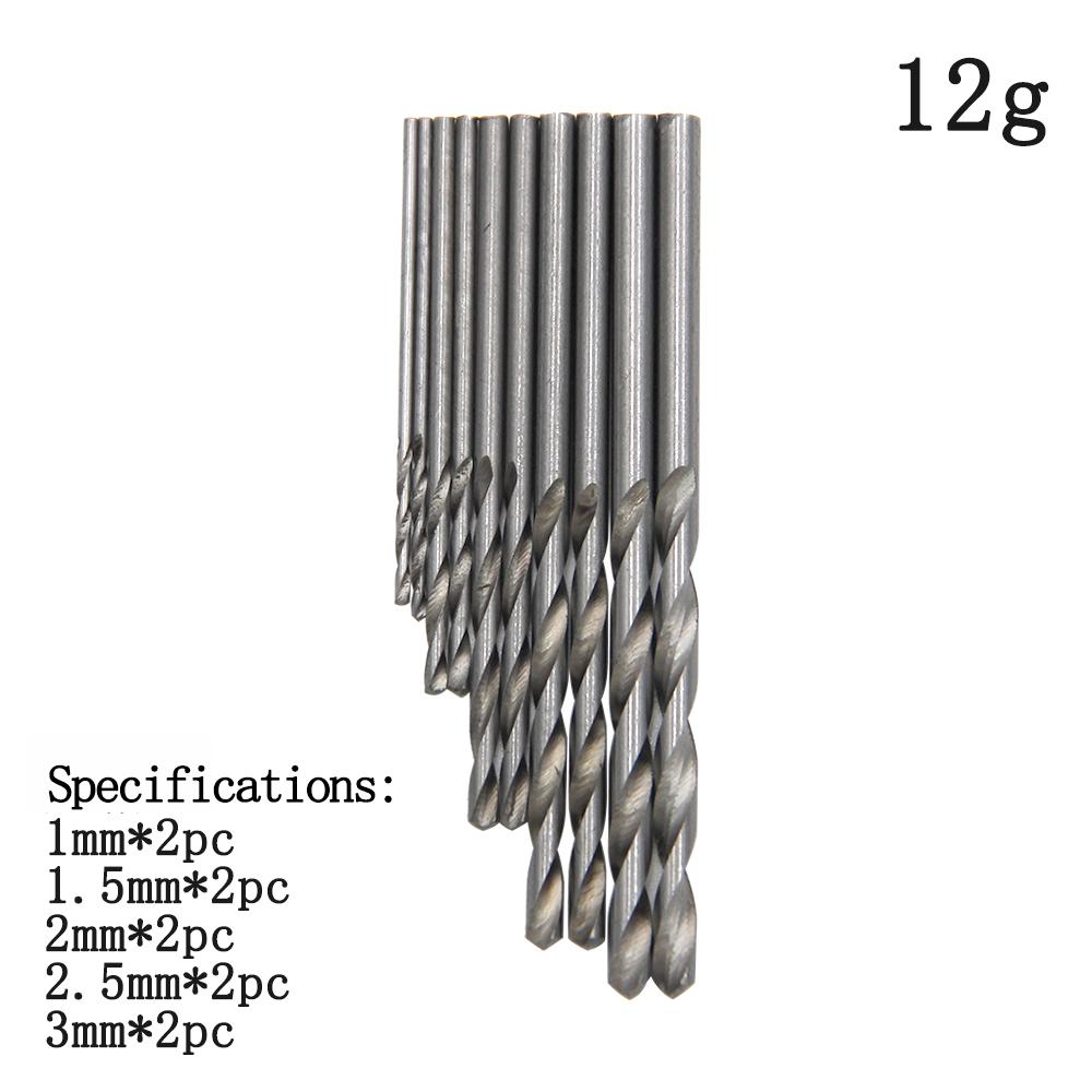 Прямохвостовое сверло из быстрорежущей стали M35, 10 шт., из подшипниковой стали, натурального цвета, маленькое сверло 1-3 мм, инструмент для сверления