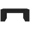 Creative design coffee table, living room table with double open shelves on the sides, sofa side table, black oak 102x55x42 cm